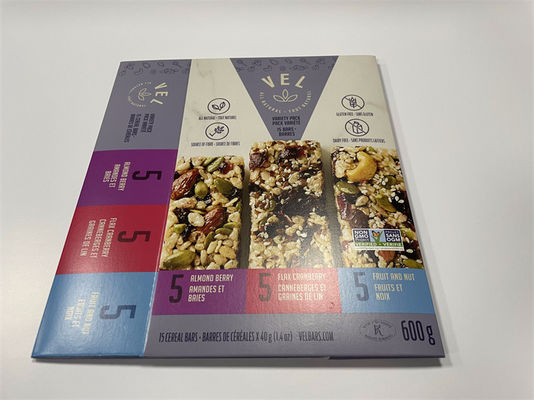 Caixa de embalagem de frutos secos dobráveis Caixa de embalagem de papel de cartão para alimentos