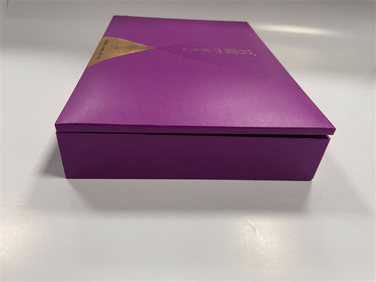 Caixa de embrulho de presentes retangular Roxa Caixa de fecho magnético personalizado