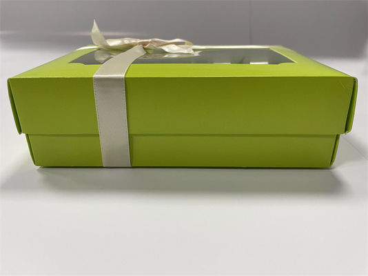 Caixa de macarrão verde com tampa clara Embalagem de macarrão biodegradável personalizada