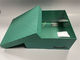 Caixa de presente rígida com logotipo personalizado Caixas de presente de papelão verde com tampa
