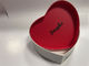 Caixa de coração de papelão vermelho Caixa de cartão CMYK com fecho magnético