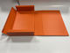 Caixa de papel dobrável resistente com fecho magnético de papelão retangular
